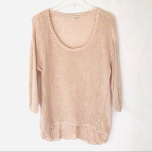 Aritzia Silk oversized sheer knitted sweater